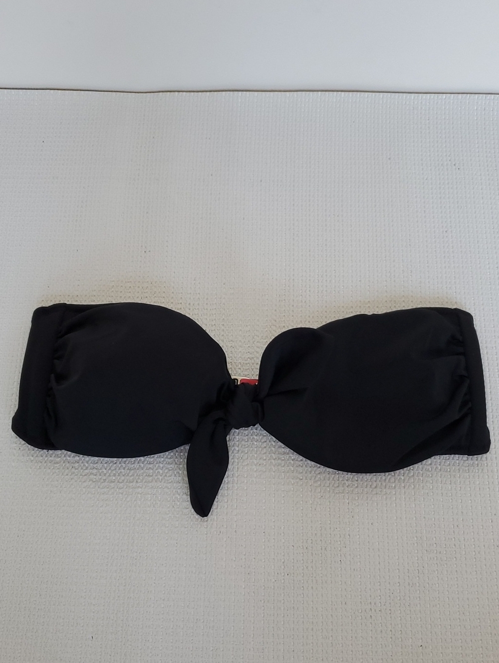 Victoria's Secret Black Twist-Front Strapless Bandeau Bikini Top